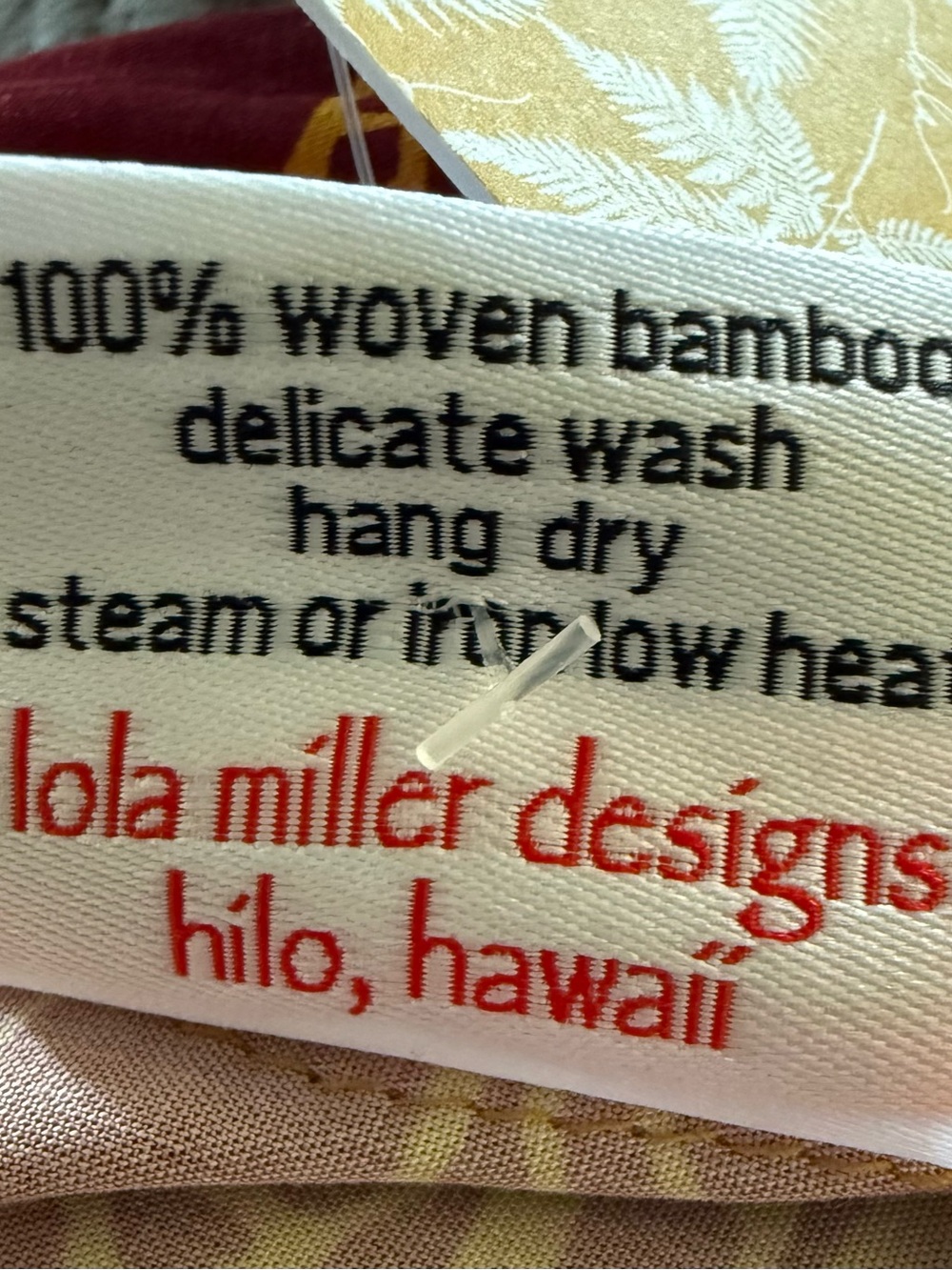 Makanani Dress Simply Sisters by Lola Miller Woven Bamboo Aloha Wear Hilo Sz S - Picture 11 of 12